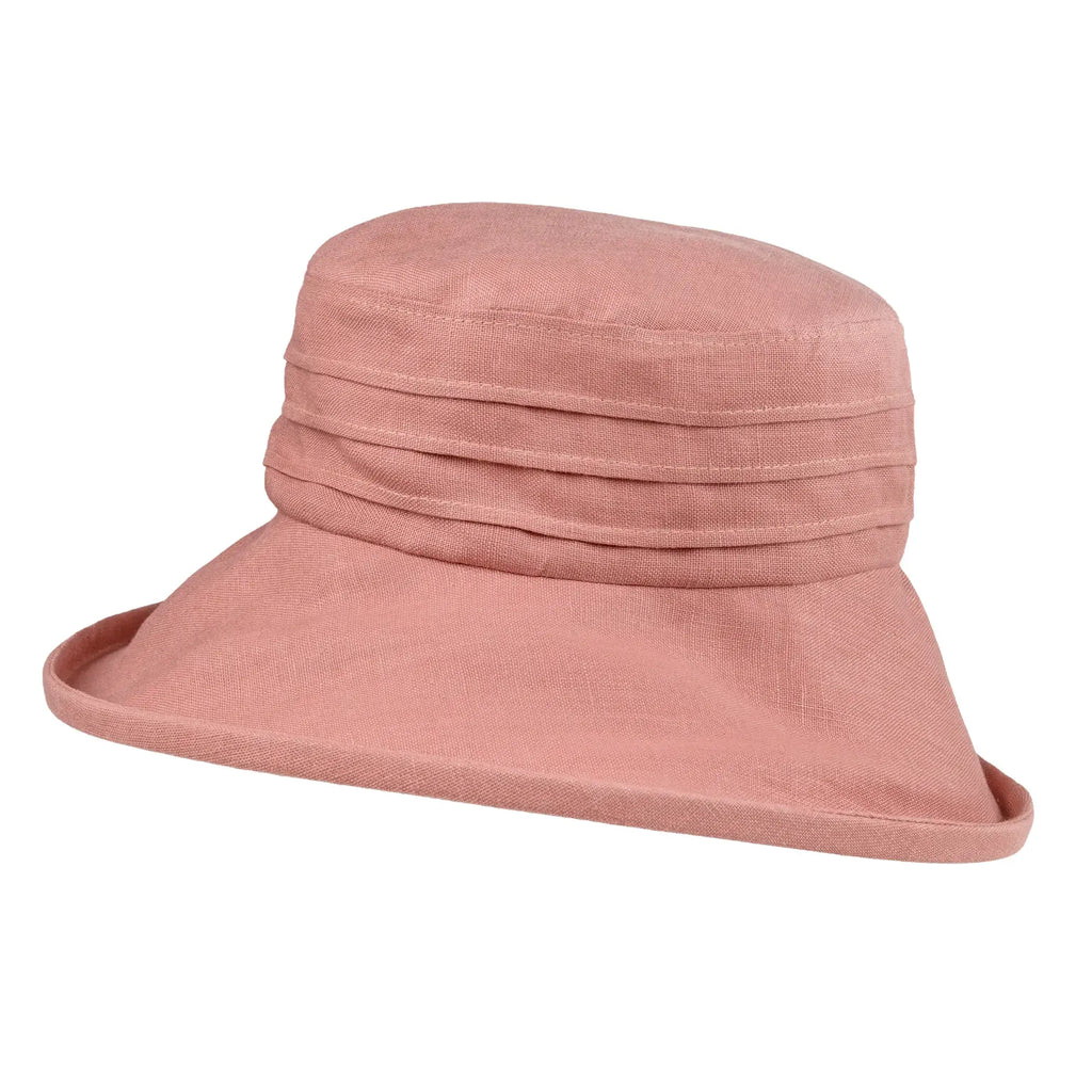 Packable Wide Brim Linen Sun Hat – Handcrafted in England
