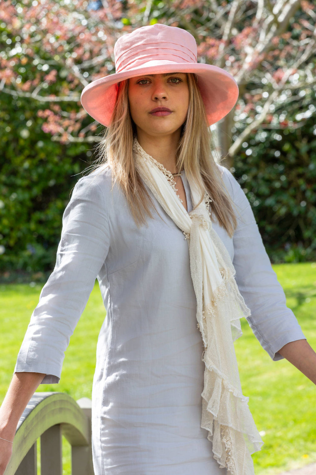 Packable Wide Brim Linen Sun Hat – Handcrafted in England
