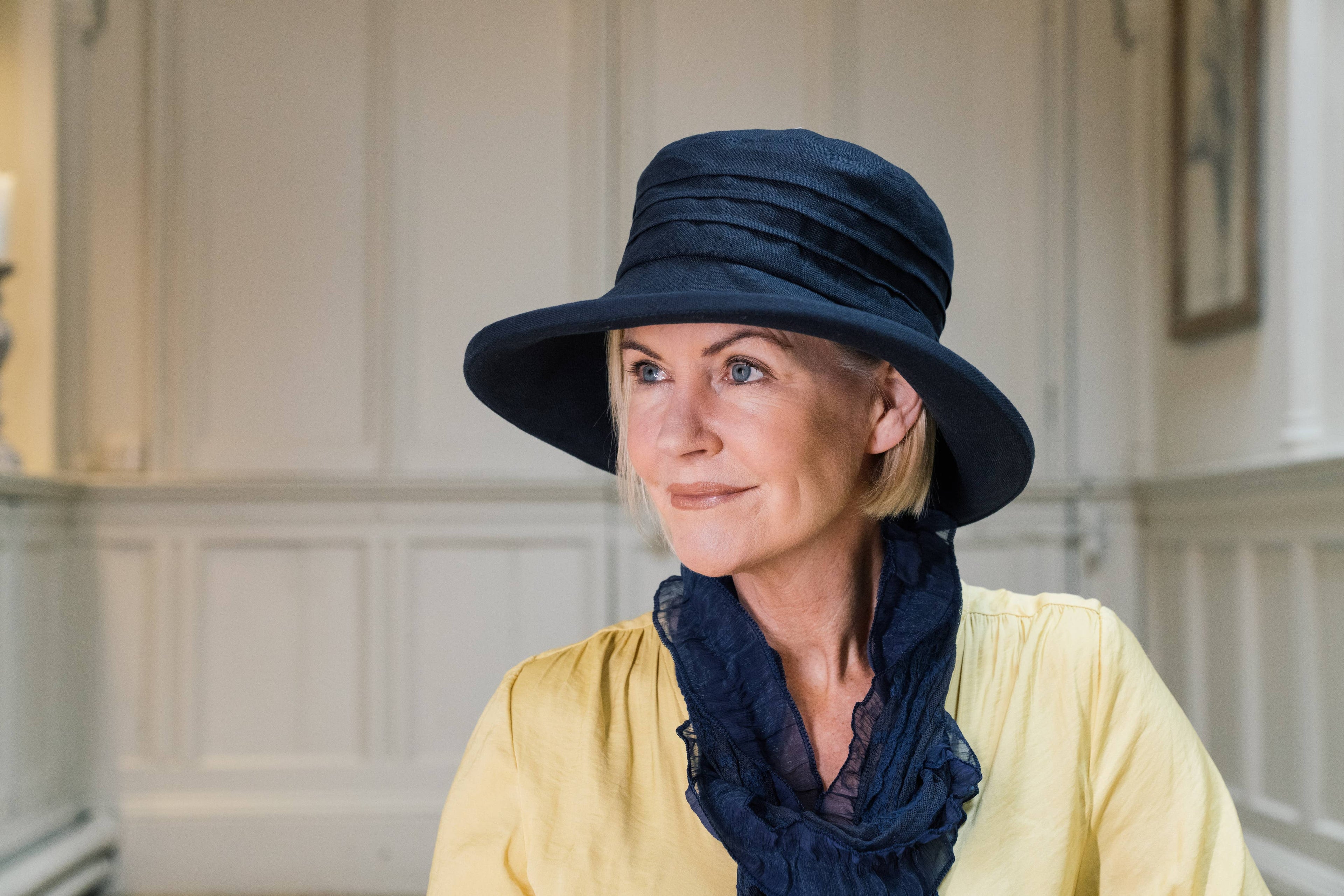 Packable Wide Brim Linen Sun Hat – Handcrafted in England