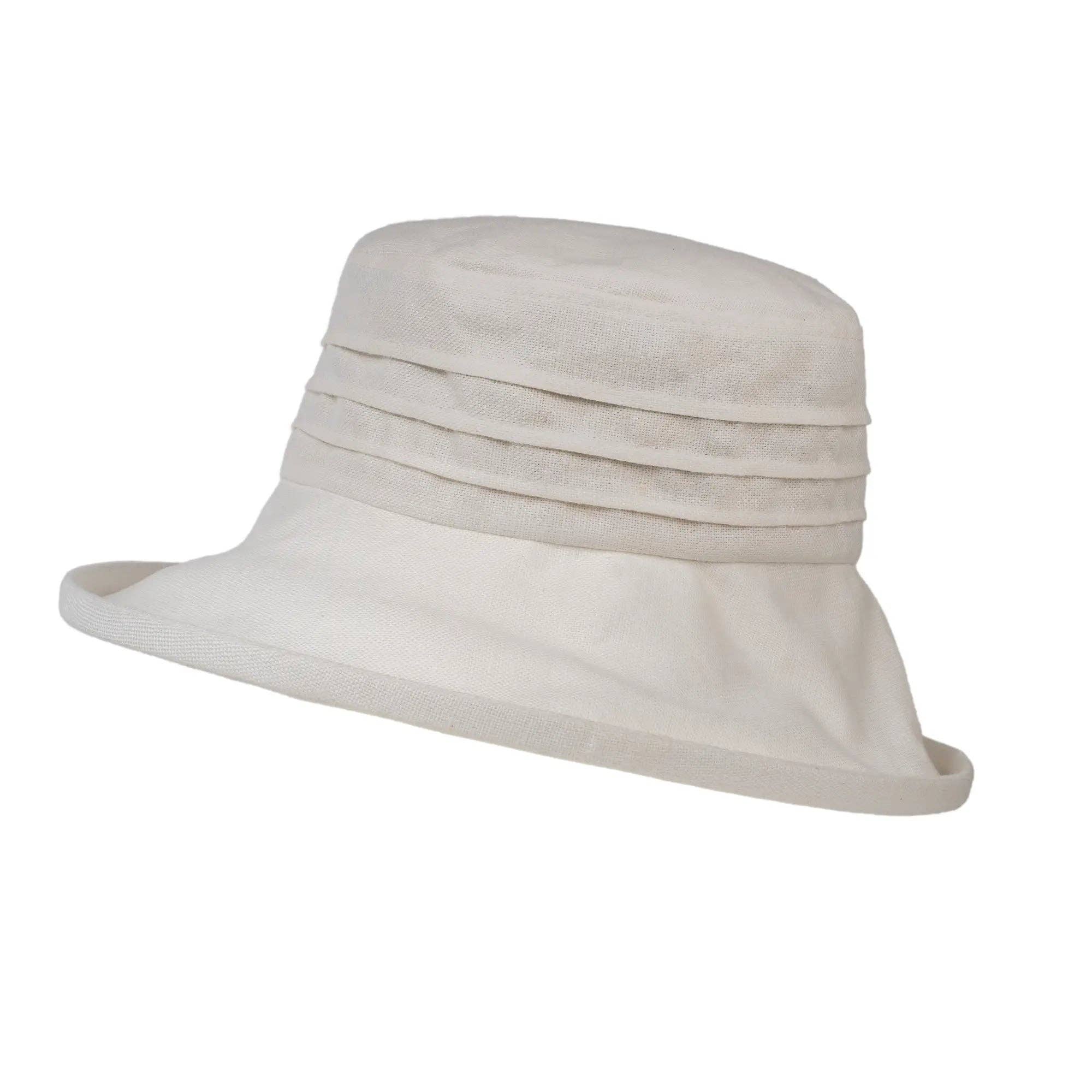 Packable Wide Brim Linen Sun Hat – Handcrafted in England