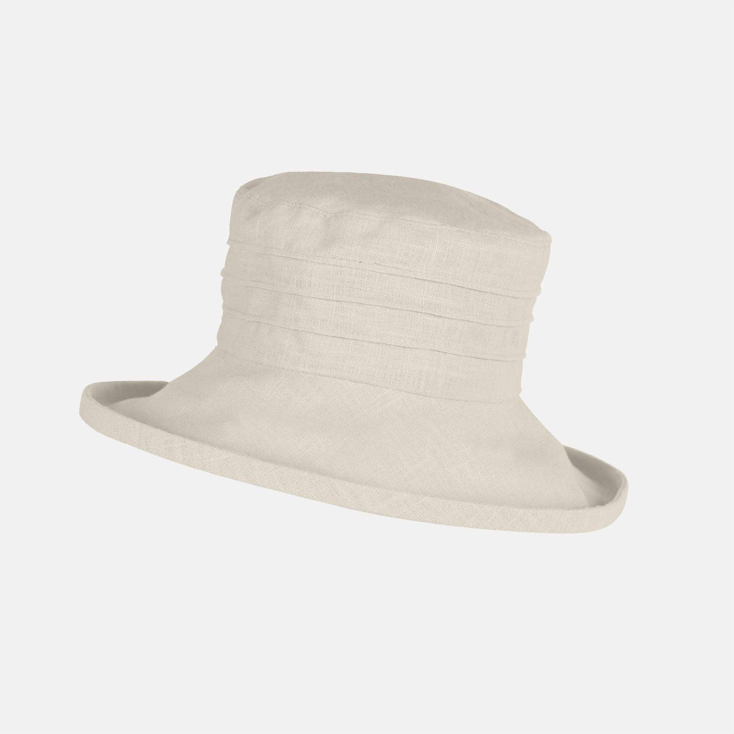 Packable Wide Brim Linen Sun Hat – Handcrafted in England