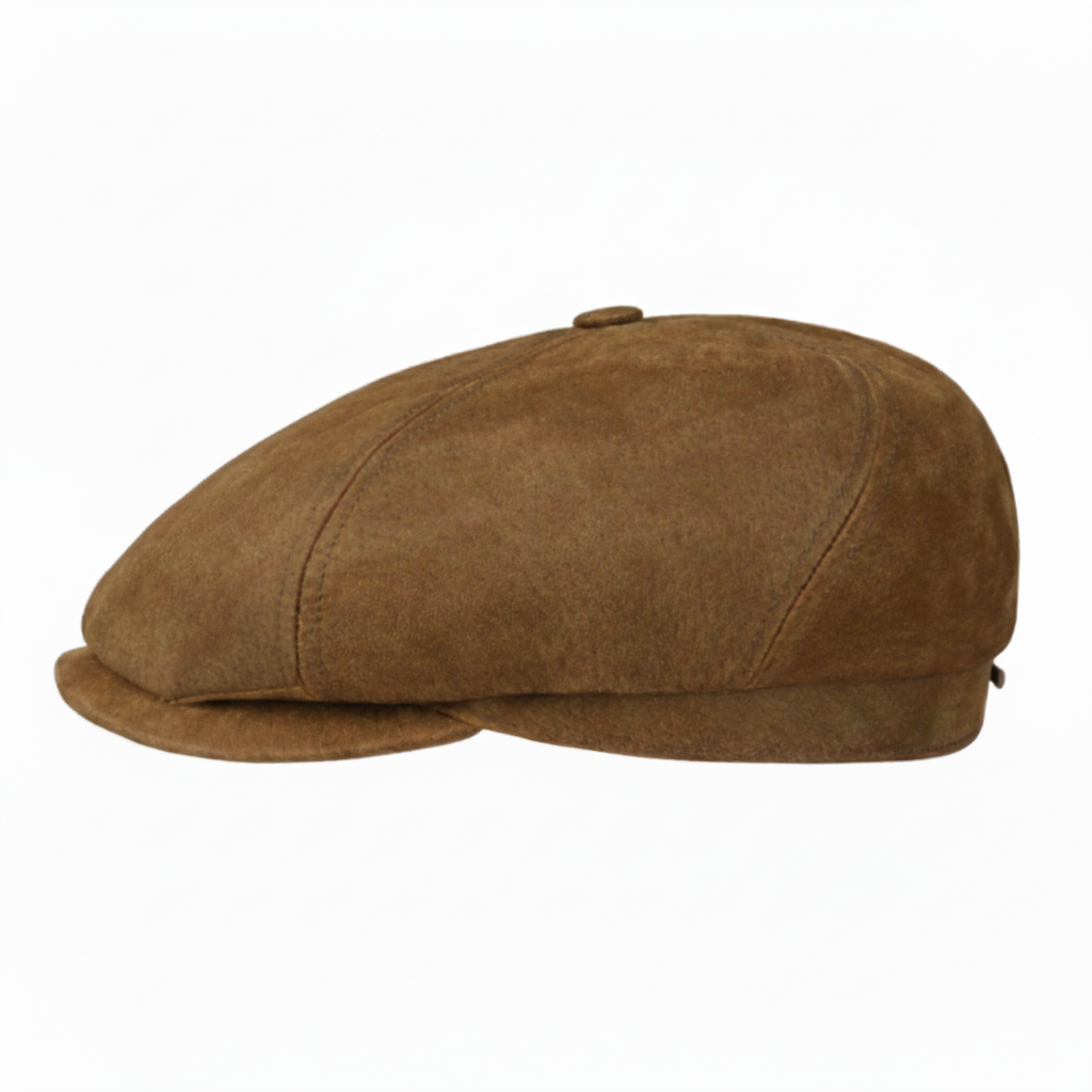 6 panel pigskin leather cap by Stetson