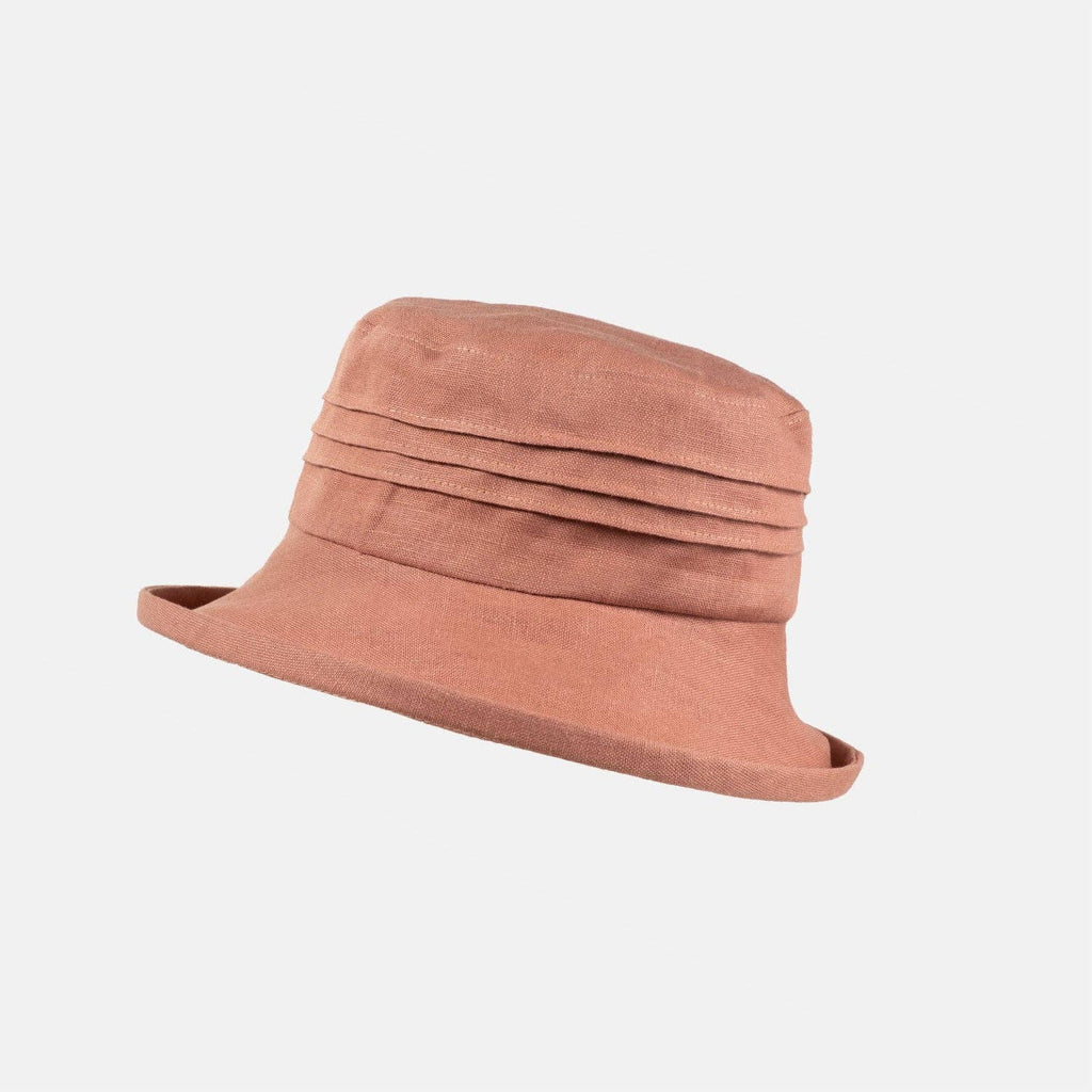 Linen Packable Sun Hat with Medium 8cm Brim– Handcrafted in England