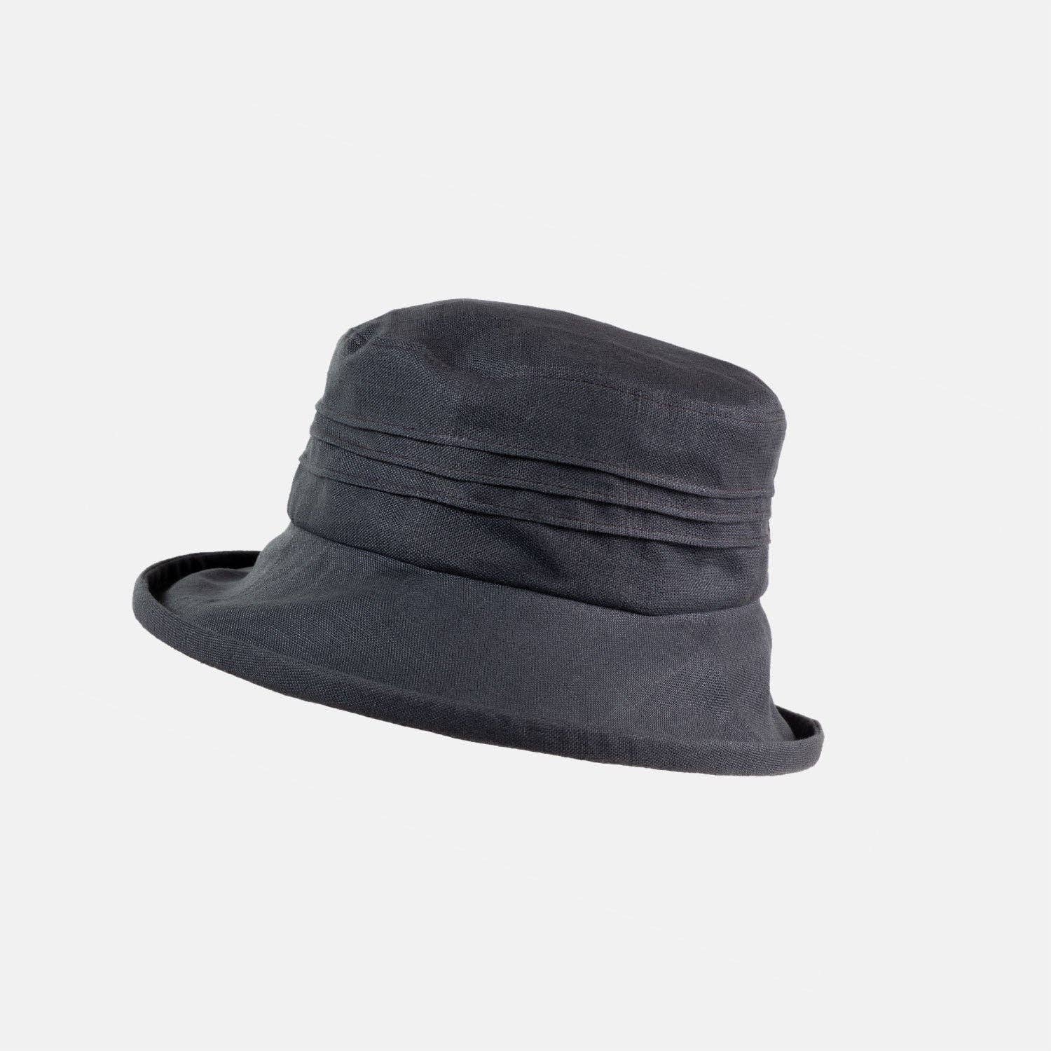 Linen Packable Sun Hat with Medium 8cm Brim– Handcrafted in England