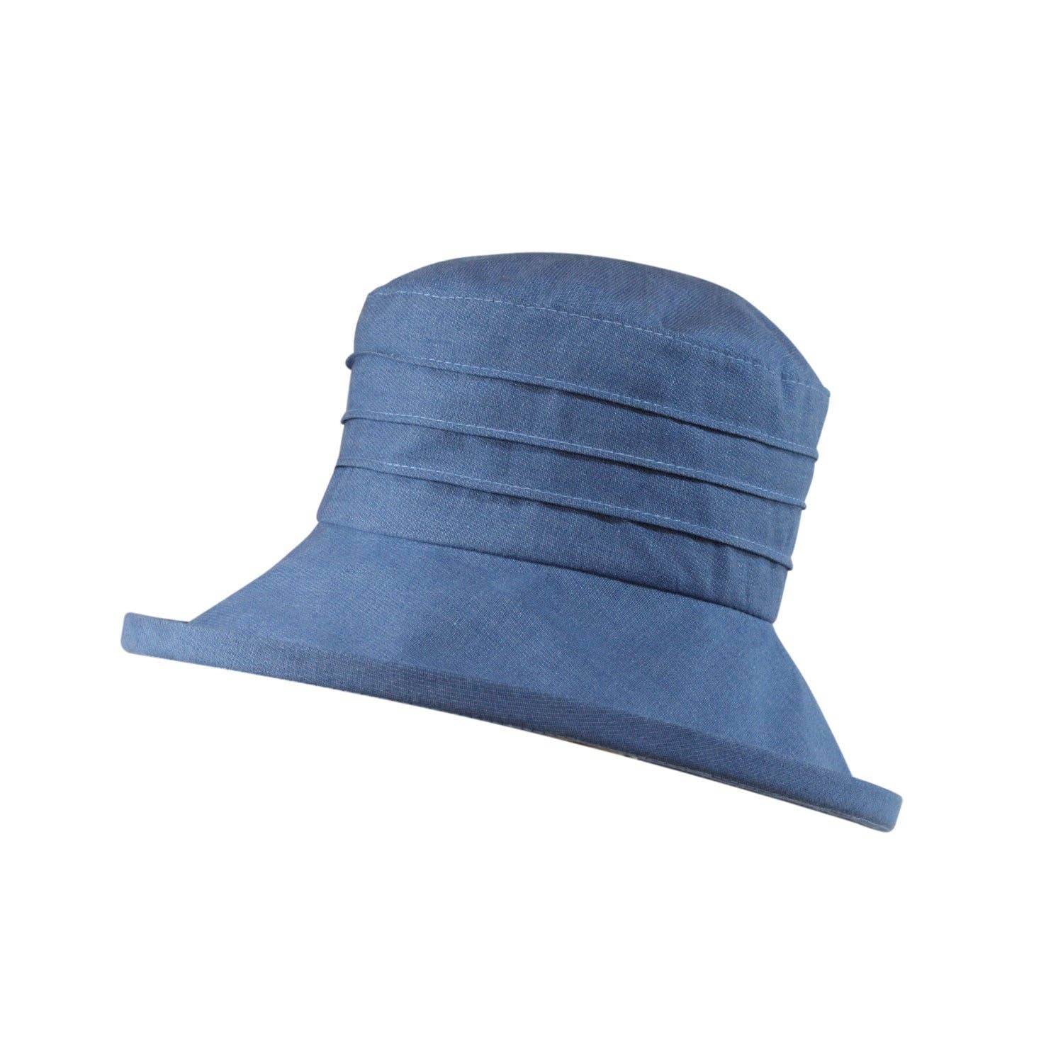 Linen Packable Sun Hat with Medium 8cm Brim– Handcrafted in England