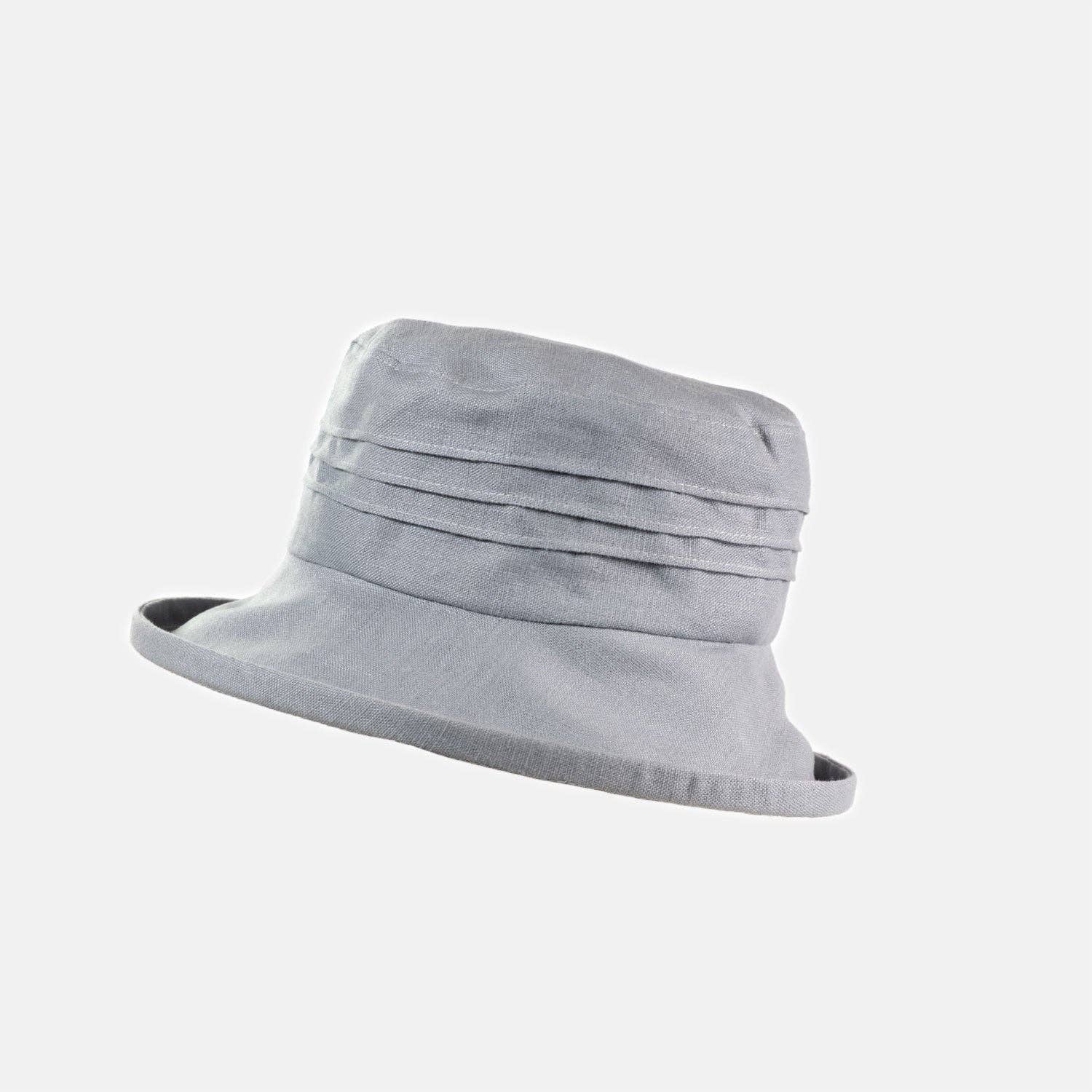 Linen Packable Sun Hat with Medium 8cm Brim– Handcrafted in England