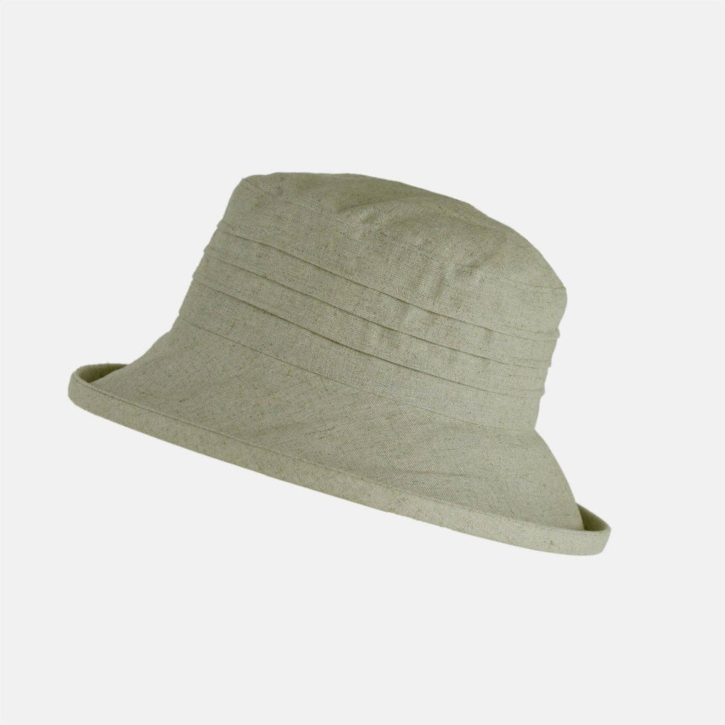 Linen Packable Sun Hat with Medium 8cm Brim– Handcrafted in England