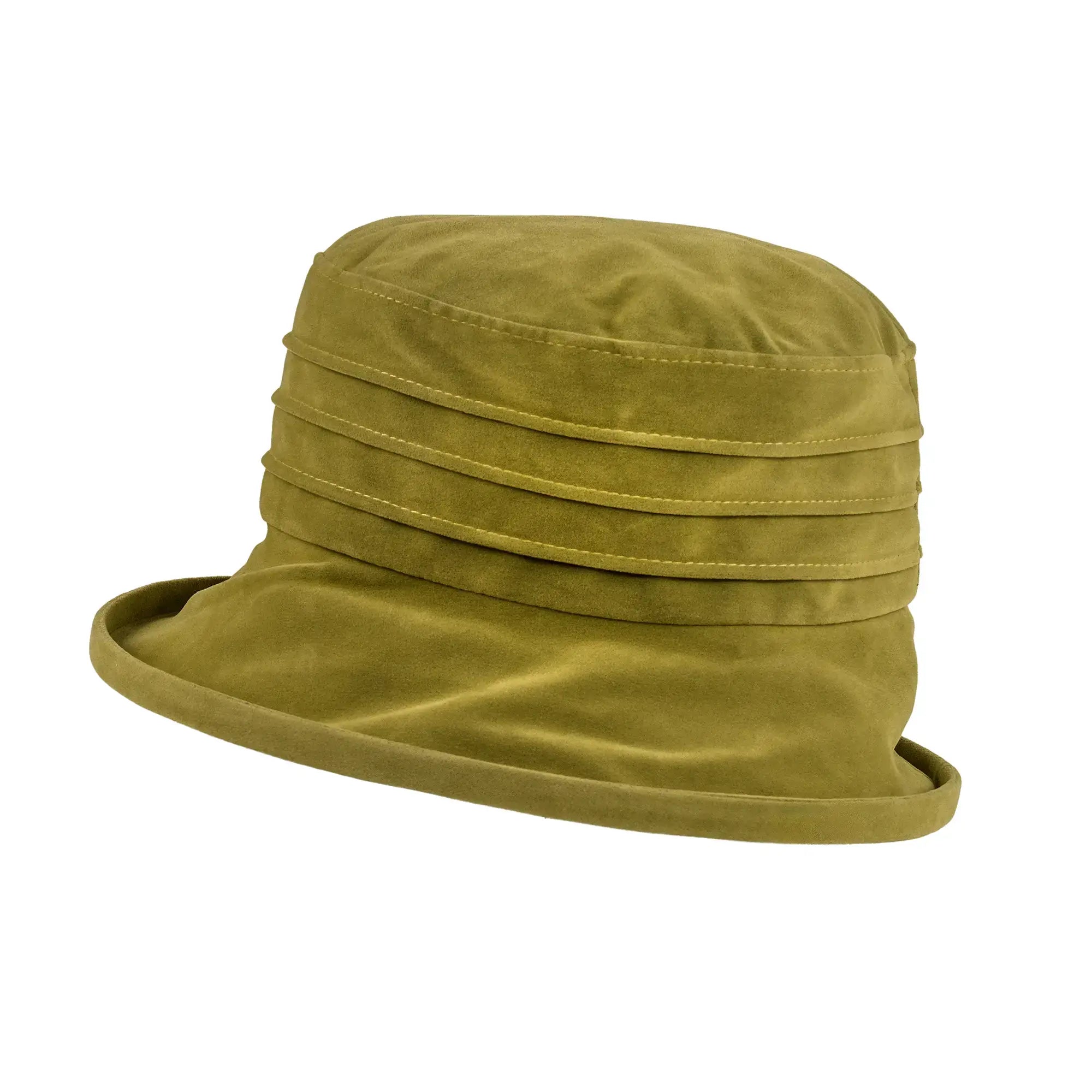 Water Resistant Ladies Velour Pin tuck Packable Hat
