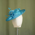 Azure Travel Disc Hatinator Wedding Guess Hat from Sussex Hats by Isabella Josie