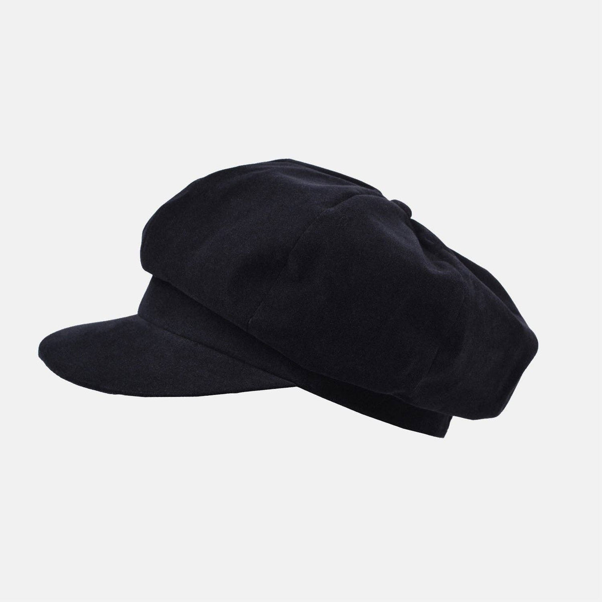 Black Bakerboy Cap at Sussex Hats by Isabella Josie