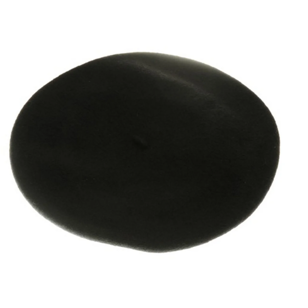 Black  Wool Felt Beret Luxury Hats and Headwear from Isabella Josie
