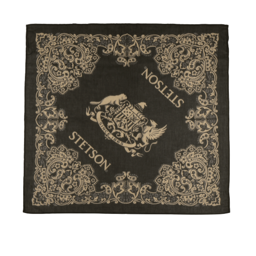 Black Stetson Western Bandana Scarf