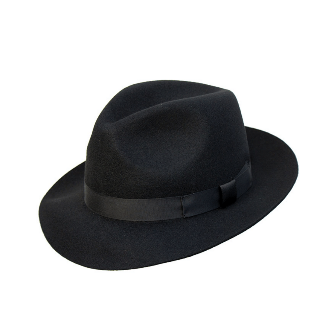Black Trilby Hat  by Denton from Sussex Hats by Isabella Josie