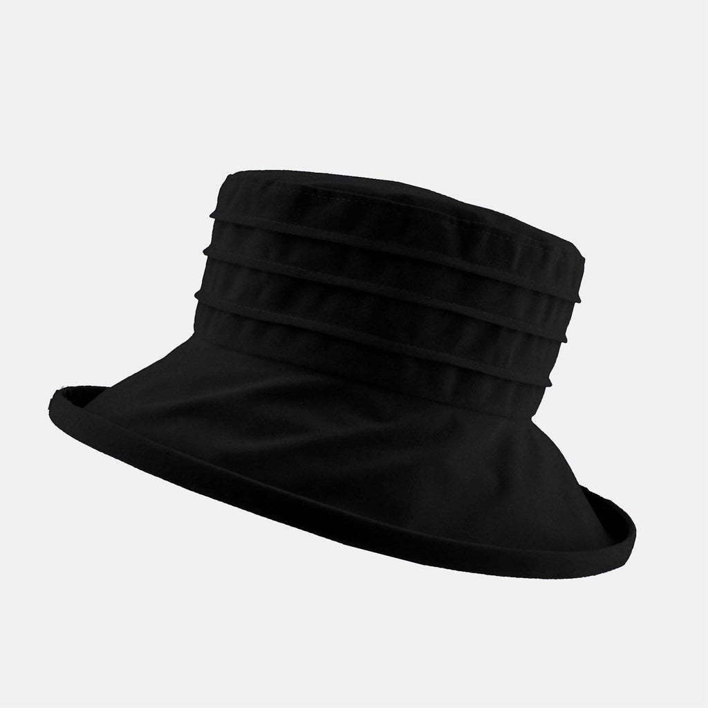 Water Resistant Ladies Velour Pin tuck Packable Hat