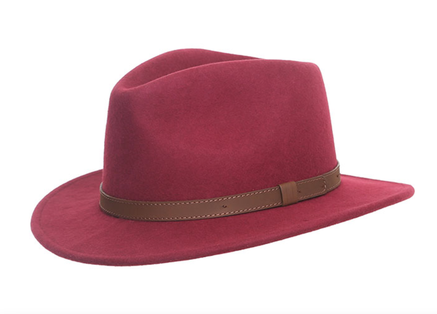 Burgundy Teardrop Felt Fedora Hat available at Sussex Hats by Isabella Josie