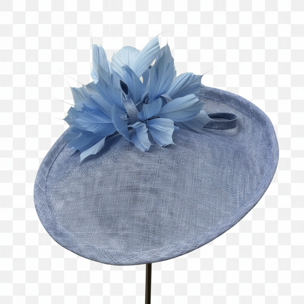 Clara: Cornflower Blue Disc Style Hat | Isabella Josie