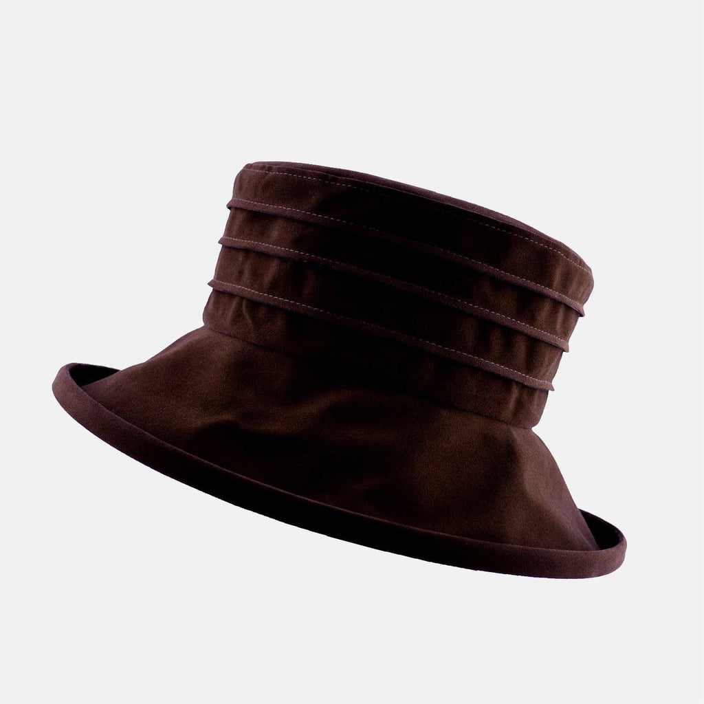 Water Resistant Ladies Velour Pin tuck Packable Hat