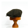 Dark Green Herringbone Tweed Baker boy cap Denton Mens winter cap from Sussex Hats by Isabella Josie