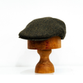 Dark Green Herringbone Tweed Flat Cap ideal for Goodwood Revival from Sussex Hats by isabella Josie