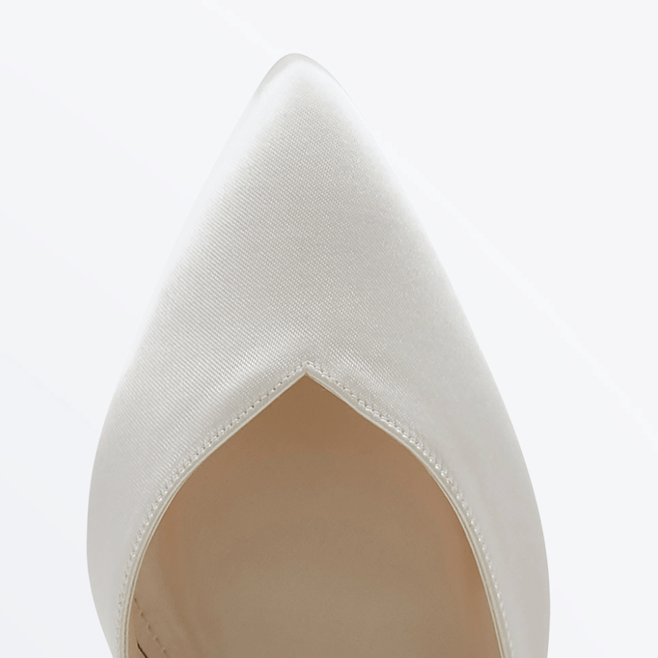 Eve Mid Heel Wide: Satin Special Occasion Dyeable Shoe