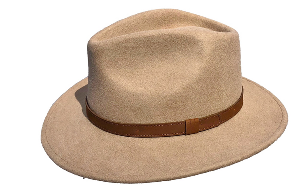 Fawn Teardrop Felt Fedora Hat from Sussex Hats by Isabella Josie