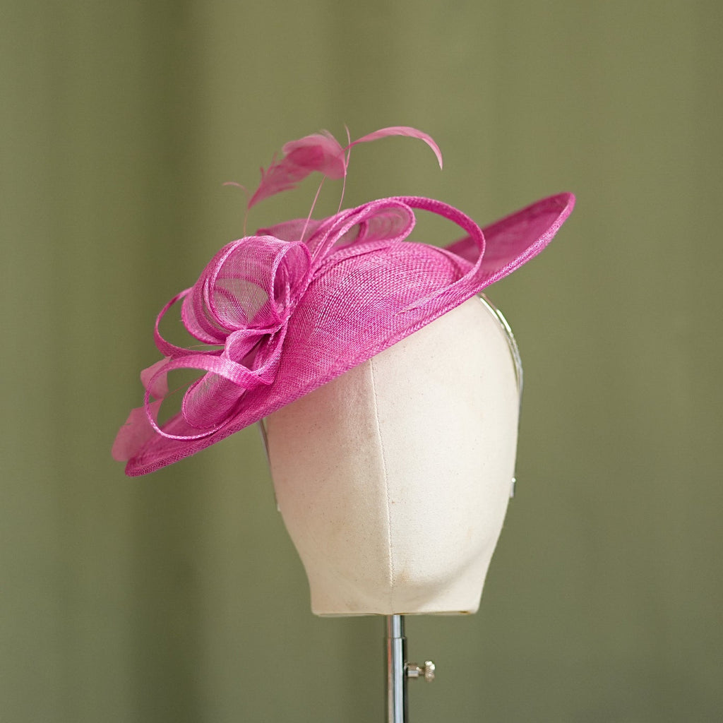 Flamingo Travel Disc Hatinator Wedding Guest from Sussex Hats by Isabella Josie