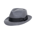 Grey Trilby Hat  by Denton  with Black ribbon from Sussex Hats by Isabella Josie