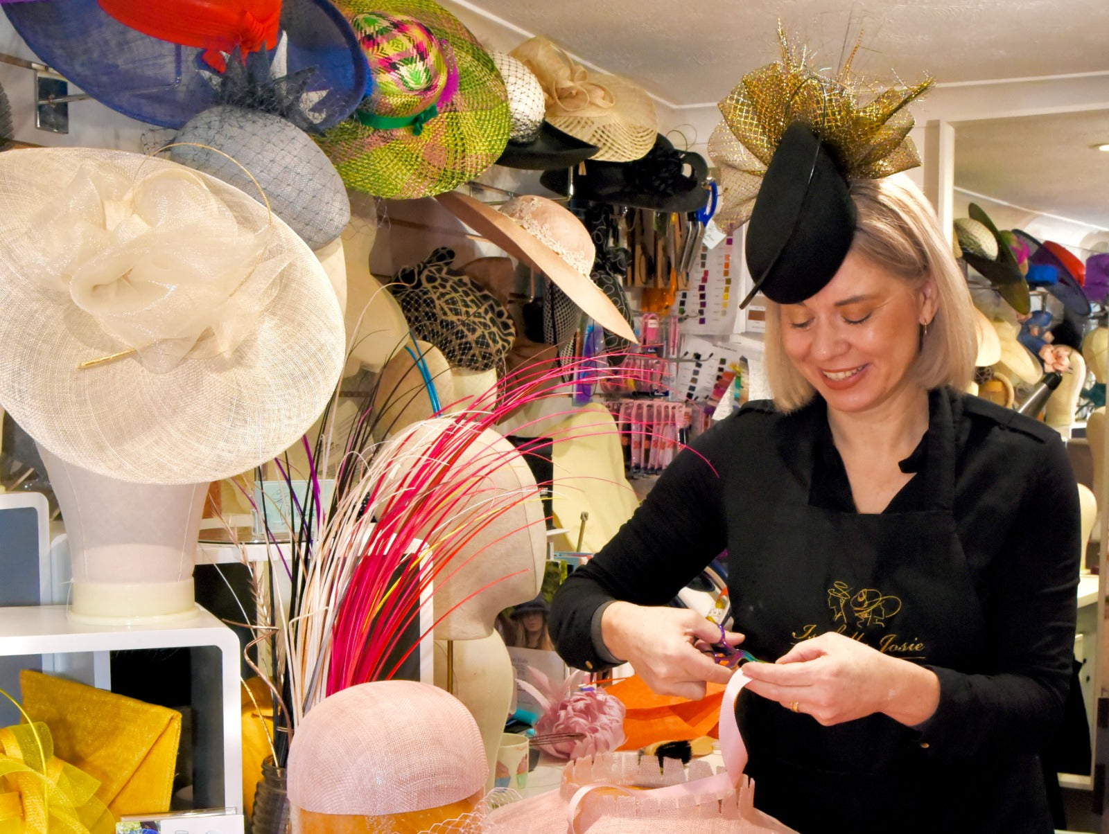Isabella Josie of Sussex Hats making hats