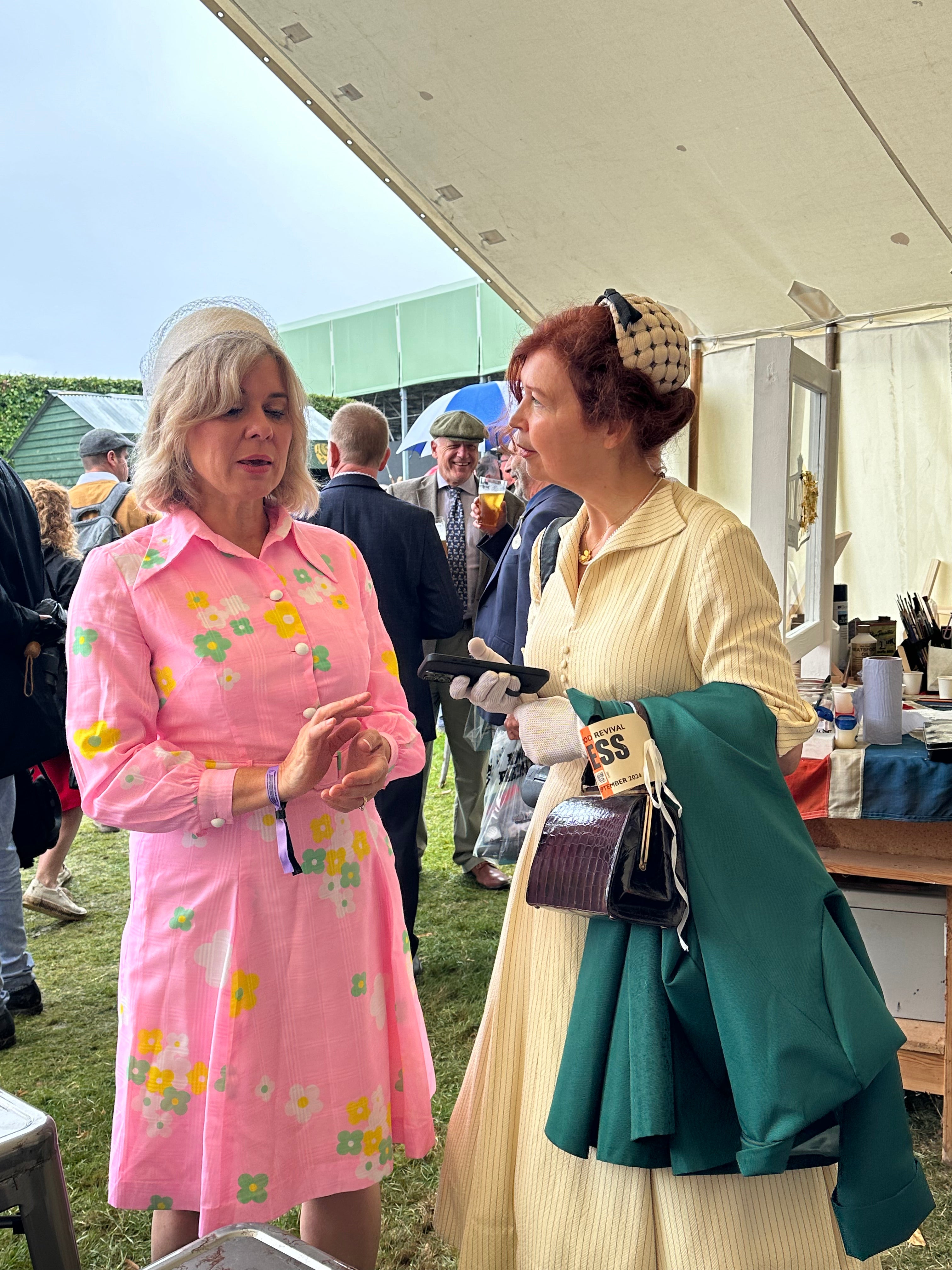 Isabella Josie being interviewed for national press by The_Hat_Magazine at Goodwood Revival