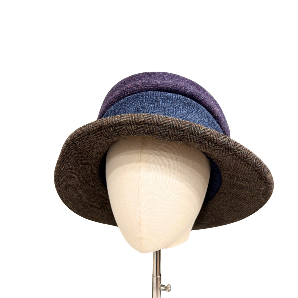 Ladies Tweed Winter Hat with Brim
