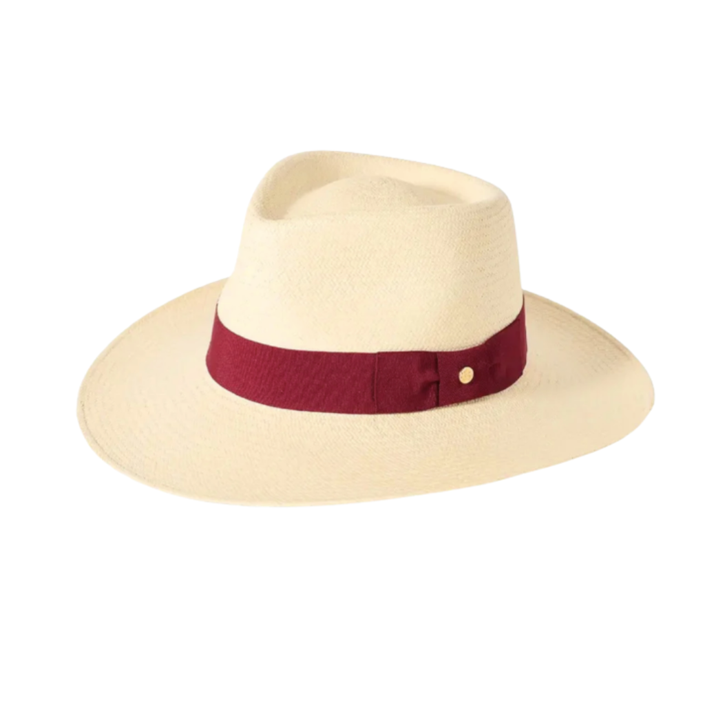 Ladies Panama Burgundy Natural Chatsworth Failsworth Sussex Hats Arundel by Isabella Josie