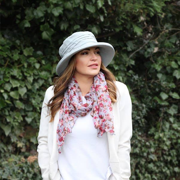 Packable linen cloche summer hat by Proppa Toppa from  Sussex Hats Limited
