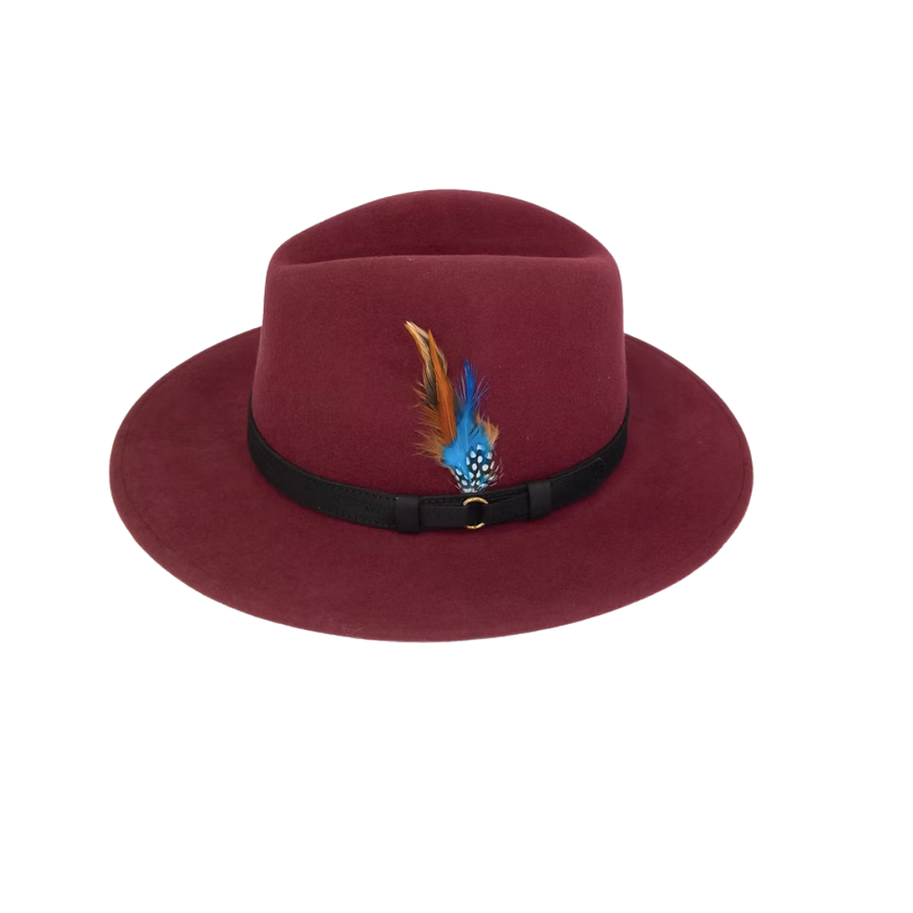 Crushable Wool Felt Fedora Hat  - Centre Gutter Dent