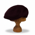 Merlot Burgundy Duck Bill Flat Wool Felt Cap