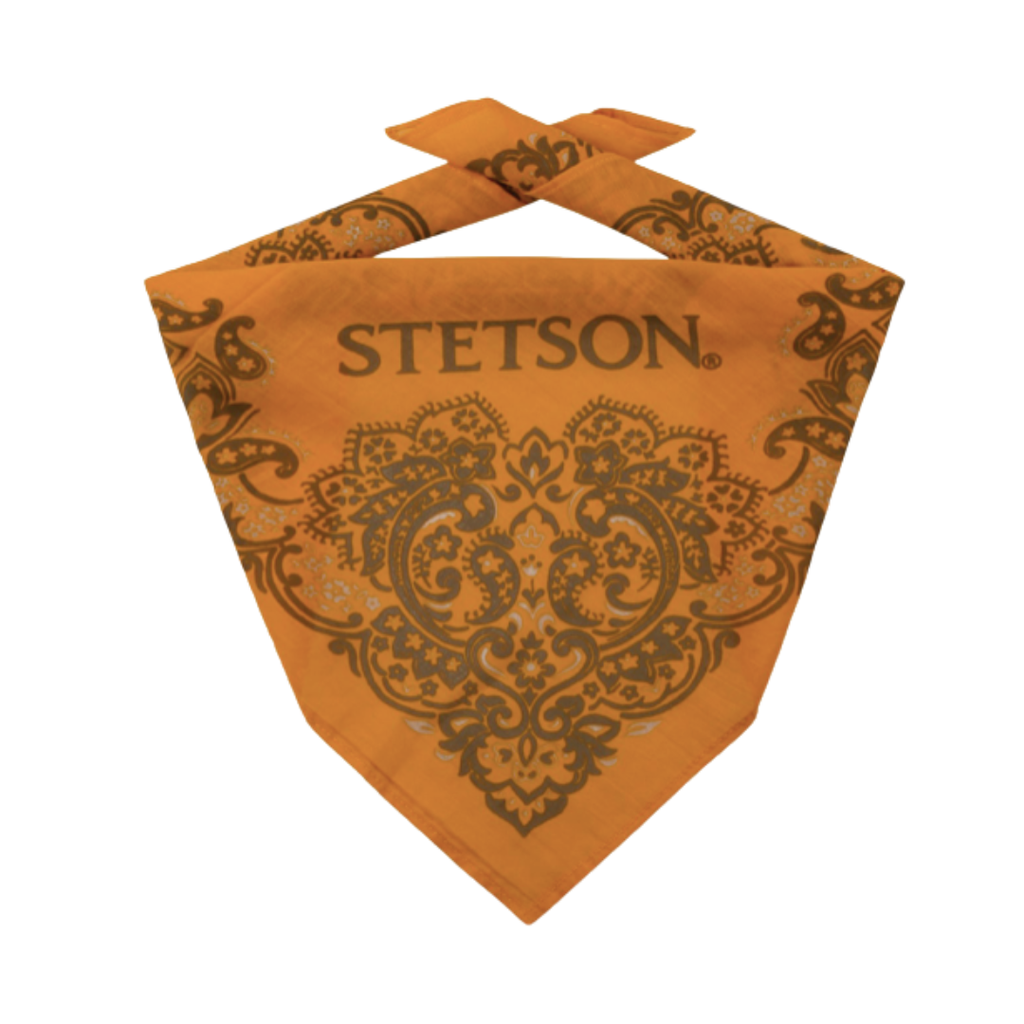 Mustard Yellow Paisley Western Bandana Stetson