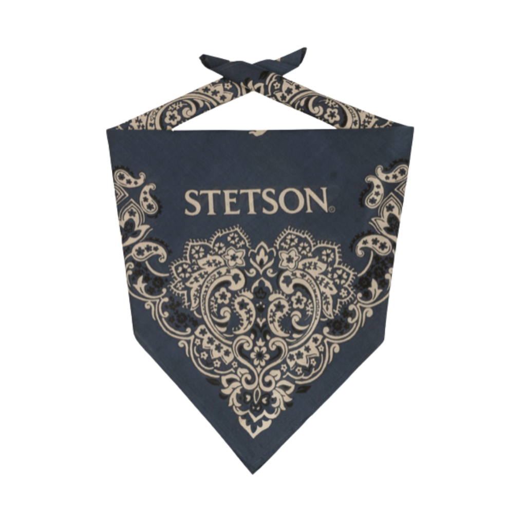 Navy Blue Paisley Western Bandana Stetson
