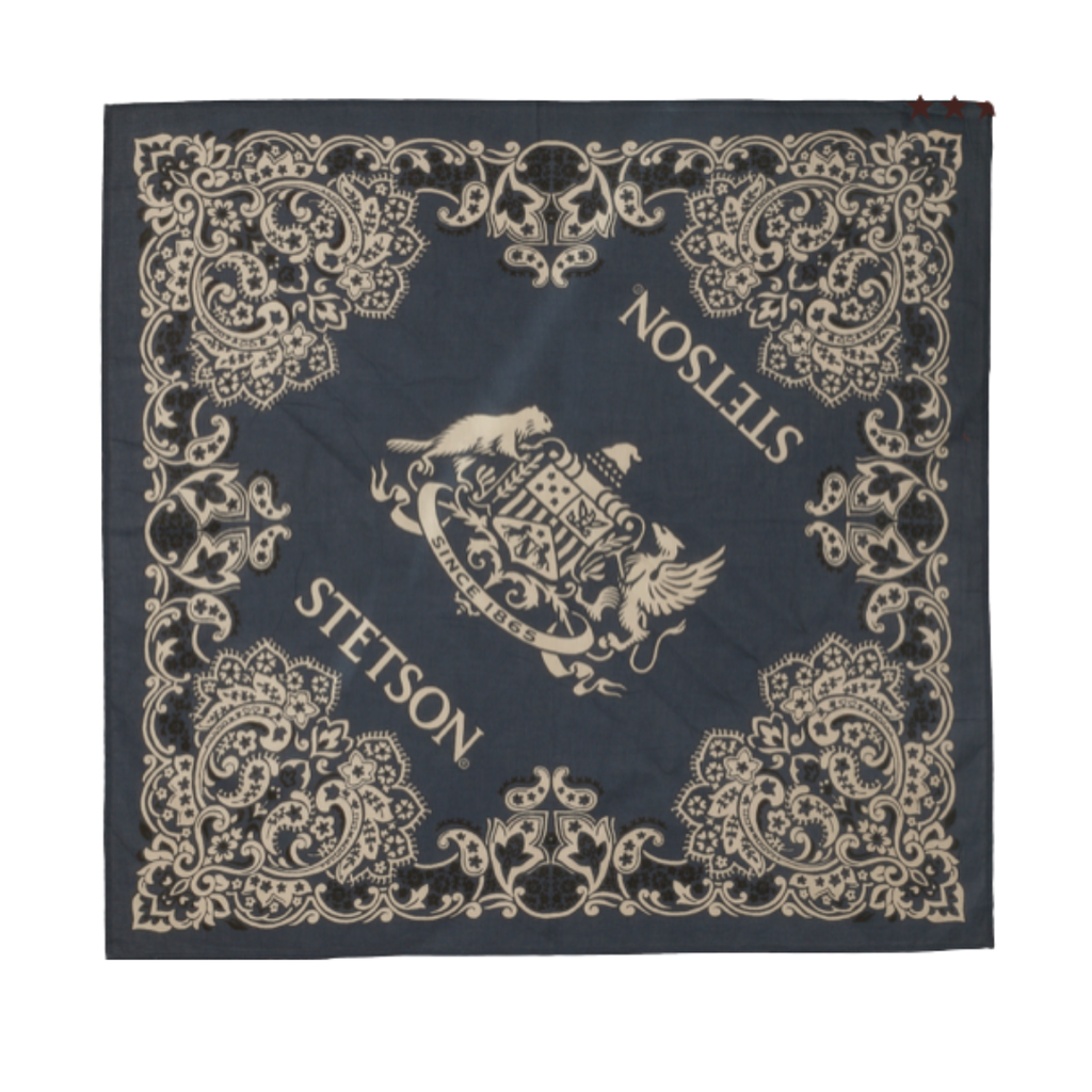 Navy Blue Paisley Western Bandana Stetson