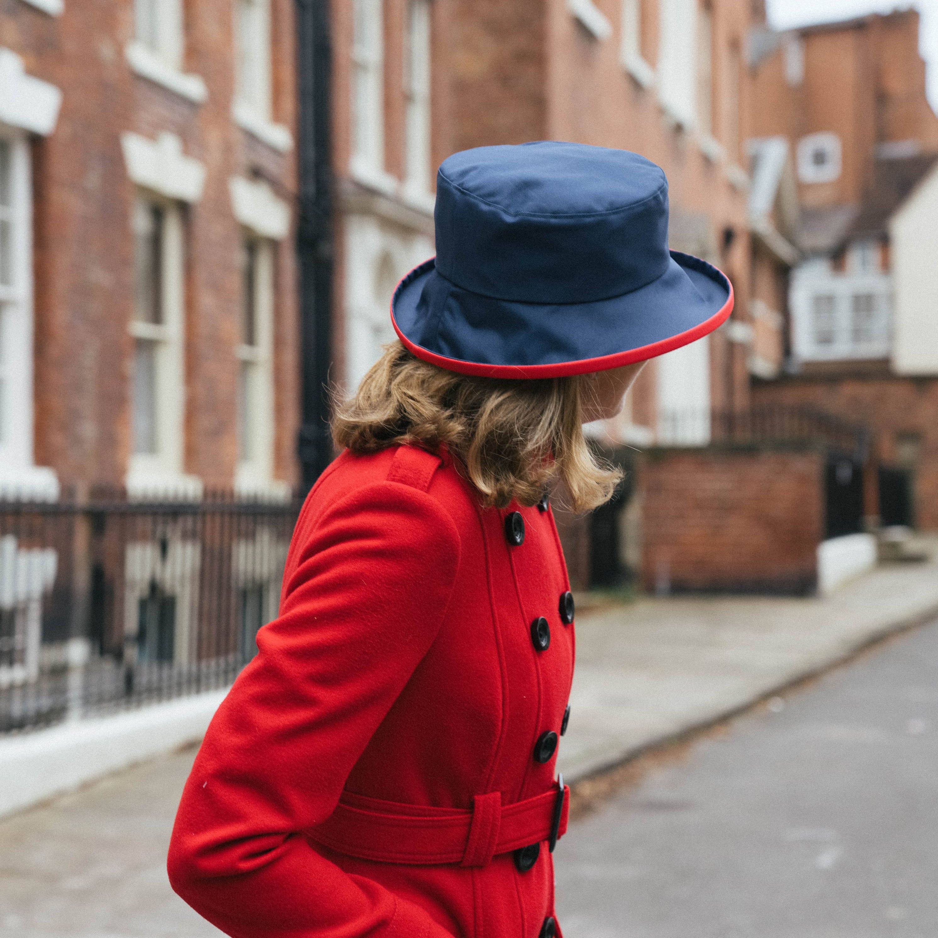 Waterproof Hat-in-a-Bag Packable Elegant ladies Hat with Side Bow & Pouch