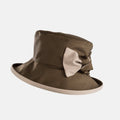 Waterproof Hat-in-a-Bag Packable Elegant ladies Hat with Side Bow & Pouch