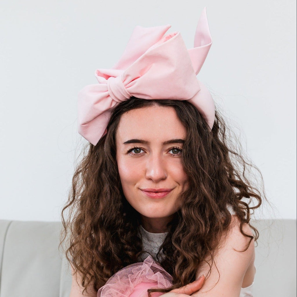 Pink Statement Bow Headband by Isabella Josie