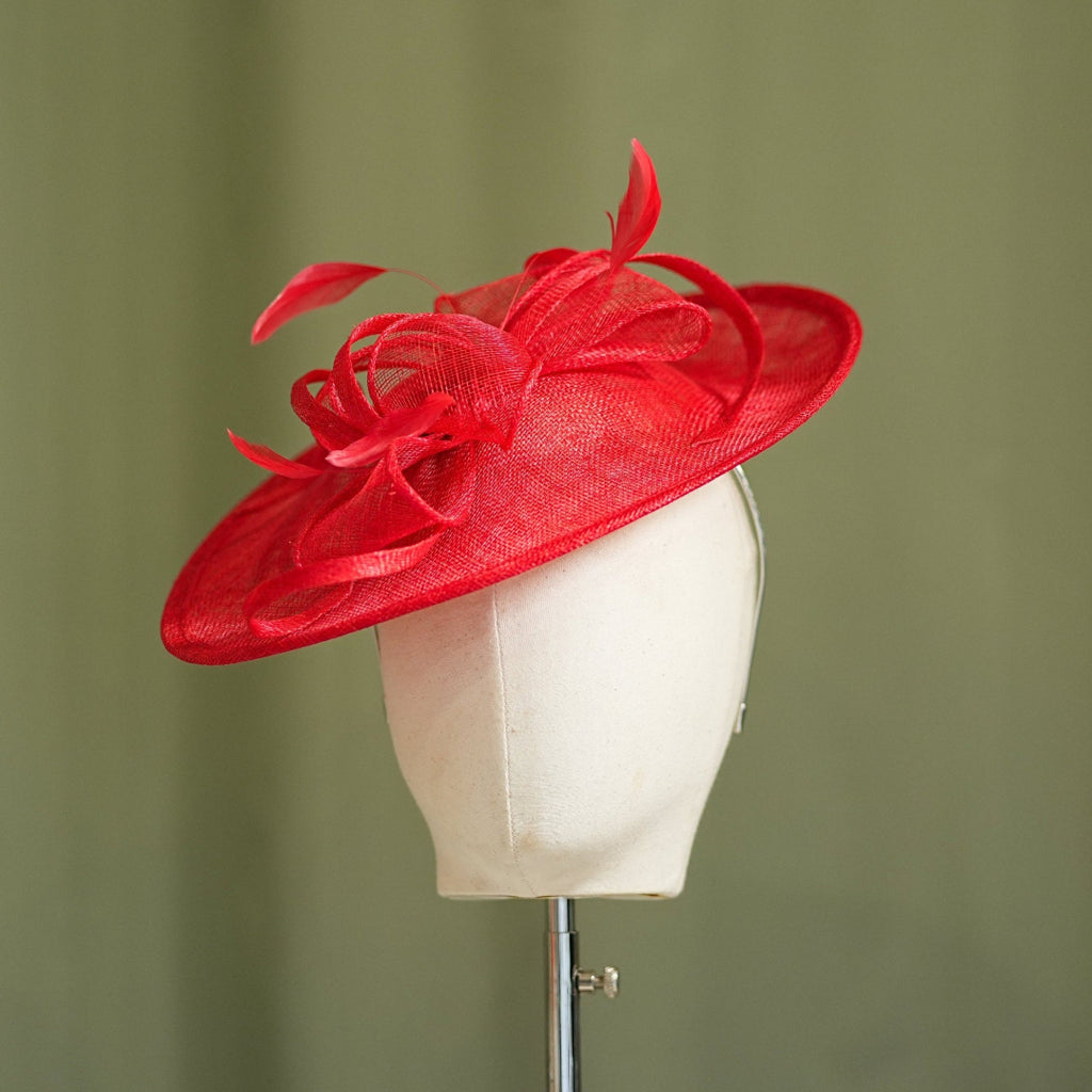 Poppy Travel Disc Hatinator Wedding Guess Hat from Sussex Hats by Isabella Josie