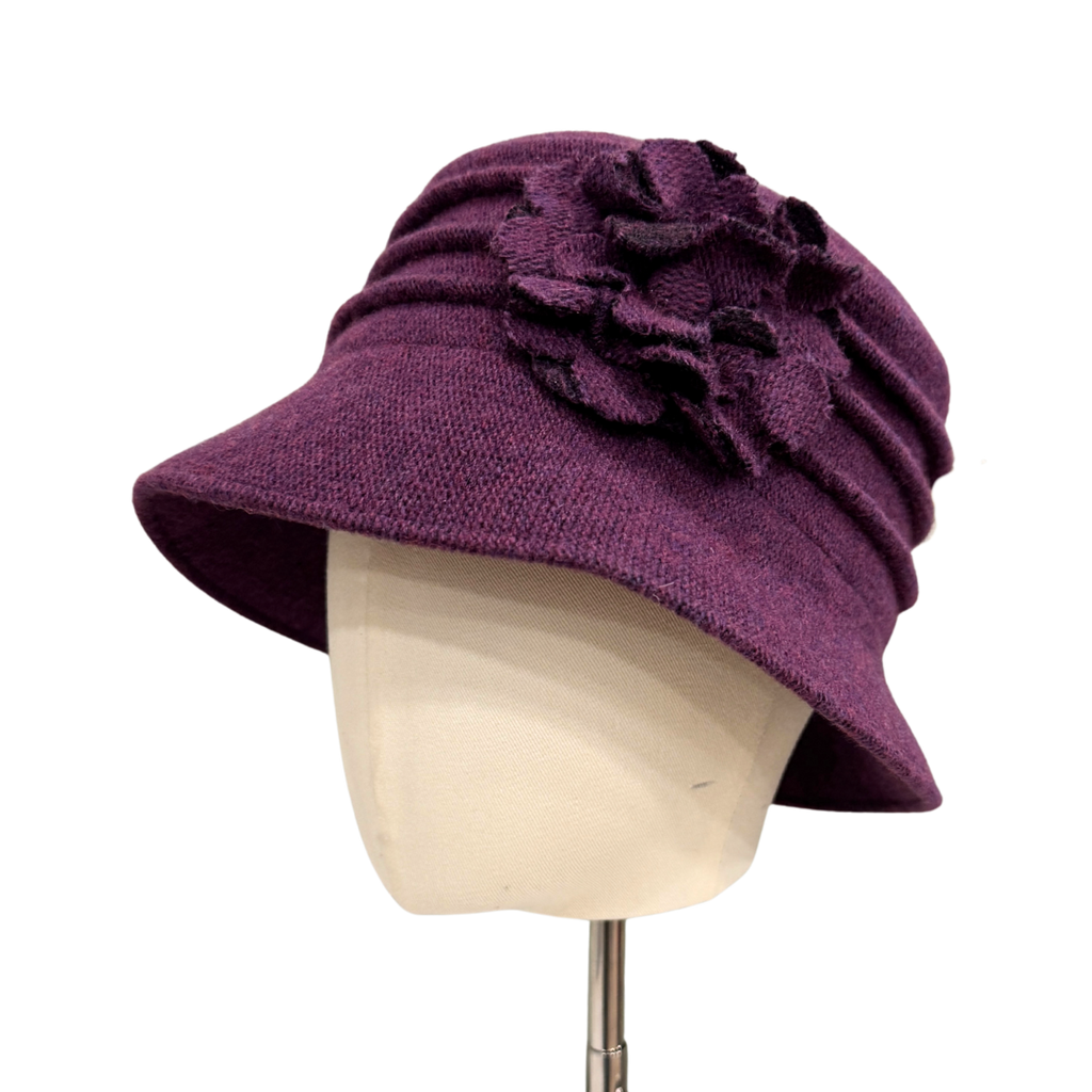 Ladies Winter Wool Cloche Hat