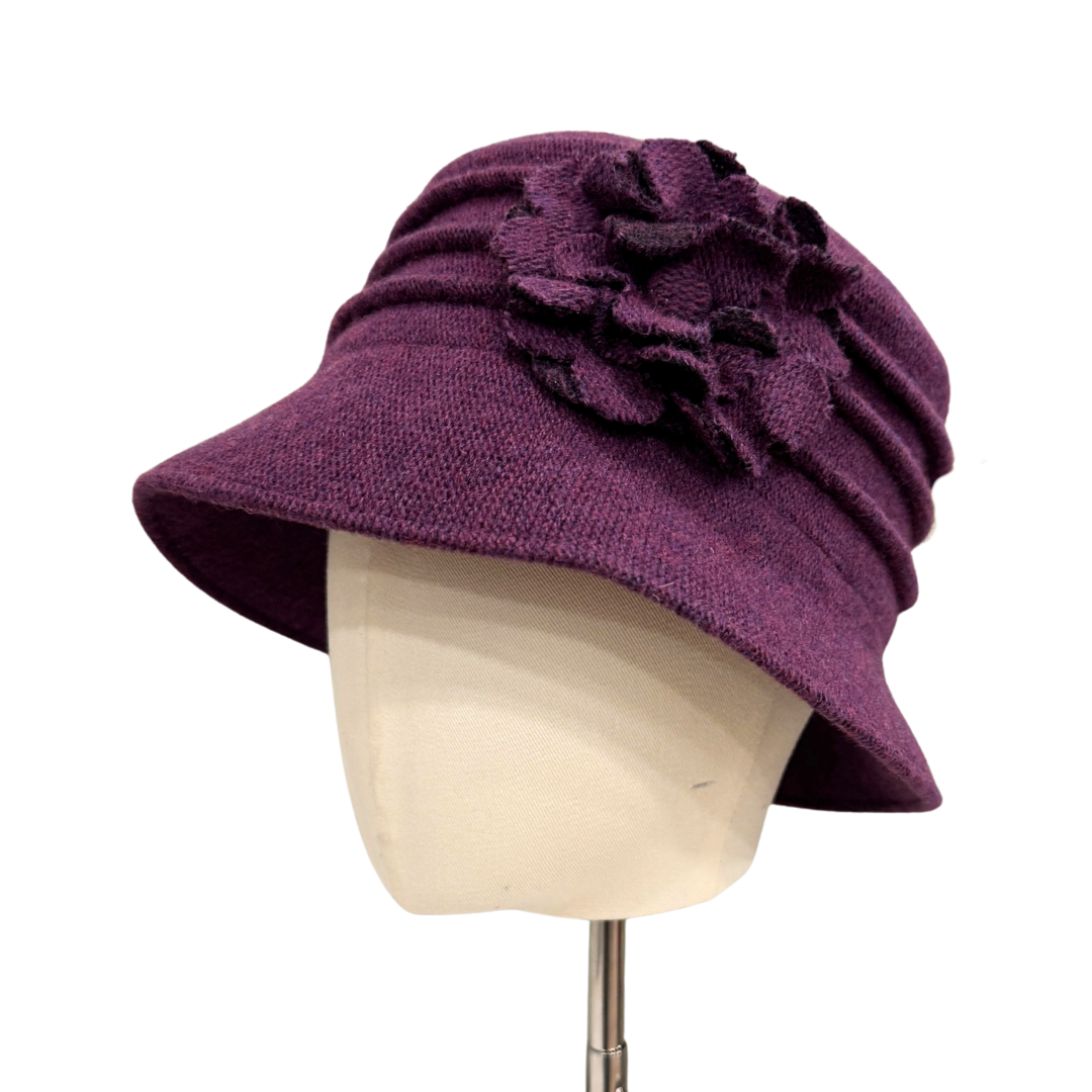 Ladies Winter Wool Cloche Hat