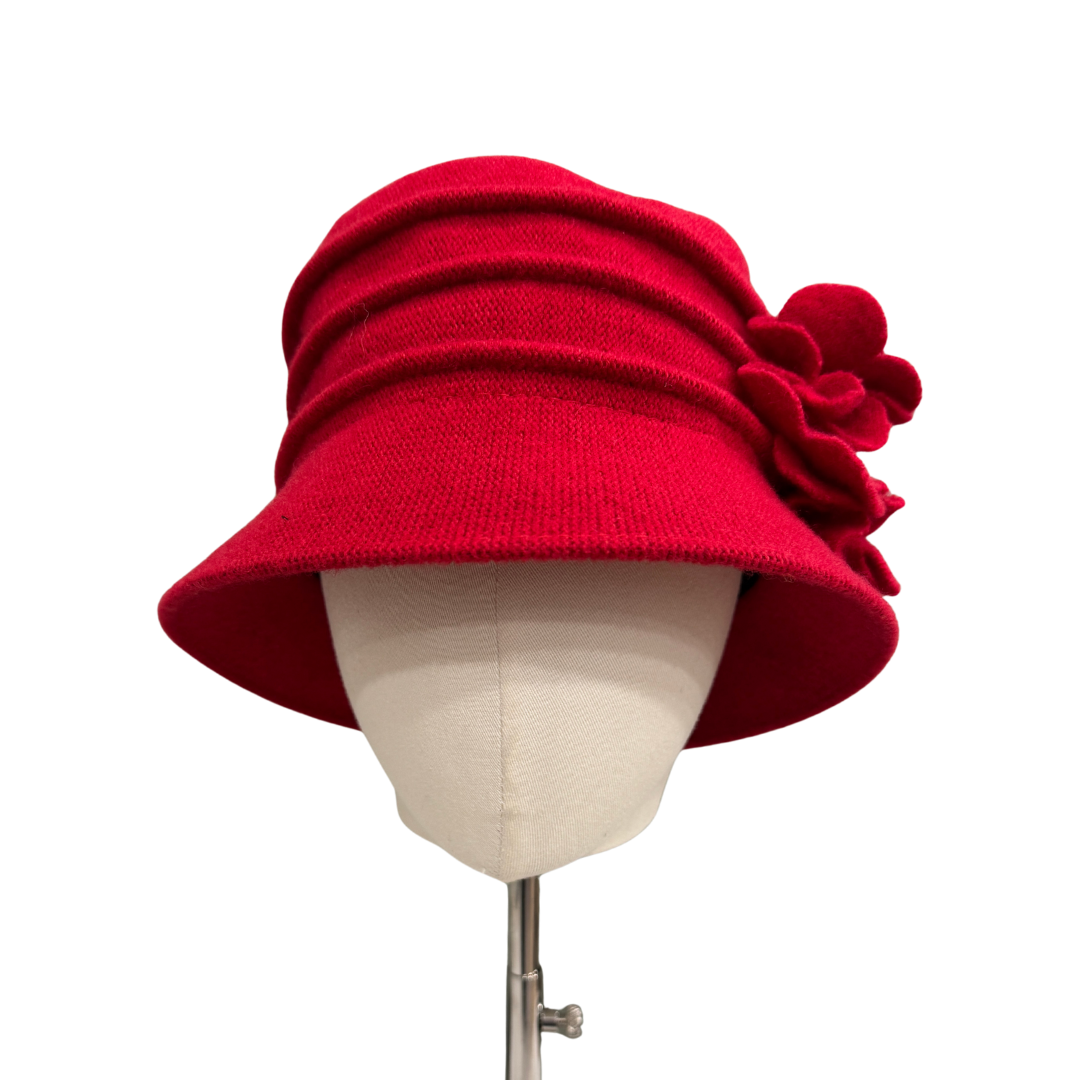 Ladies Winter Wool Cloche Hat
