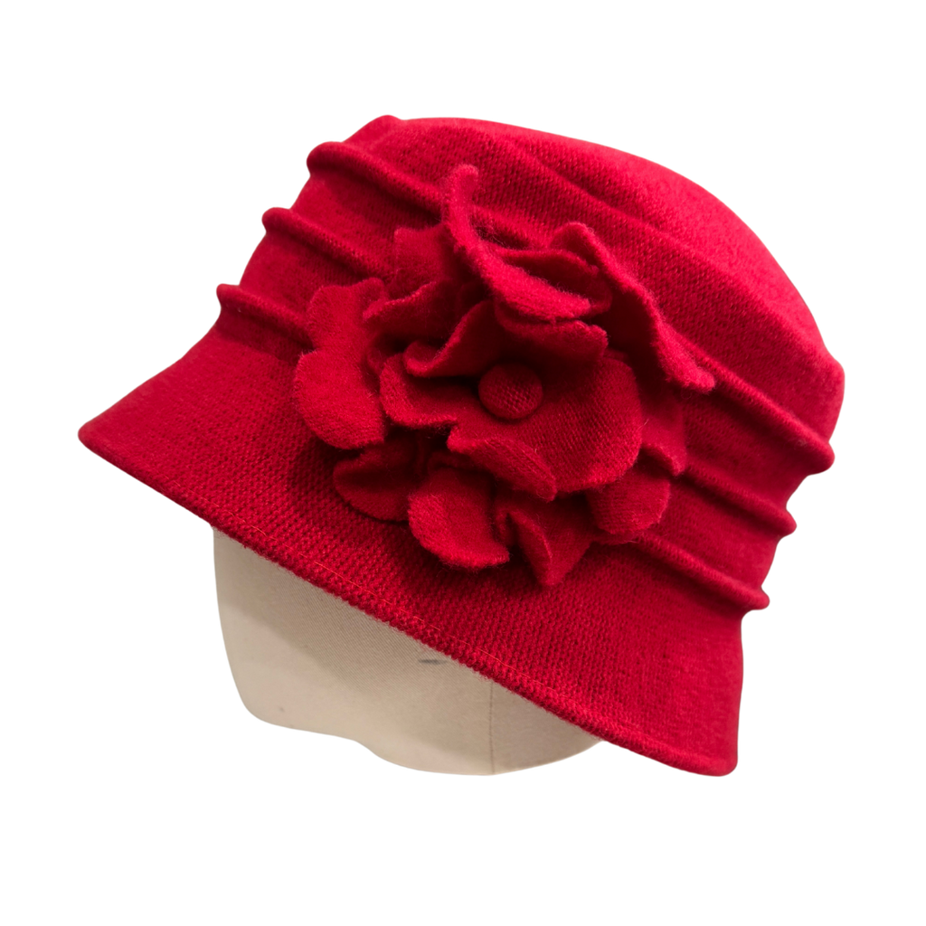 Ladies Winter Wool Cloche Hat