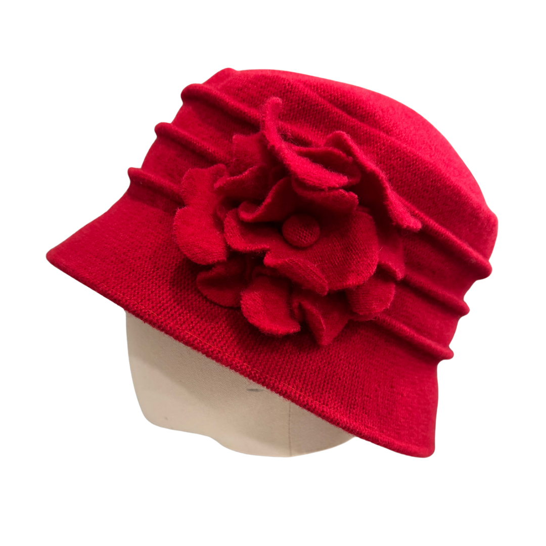Ladies Winter Wool Cloche Hat