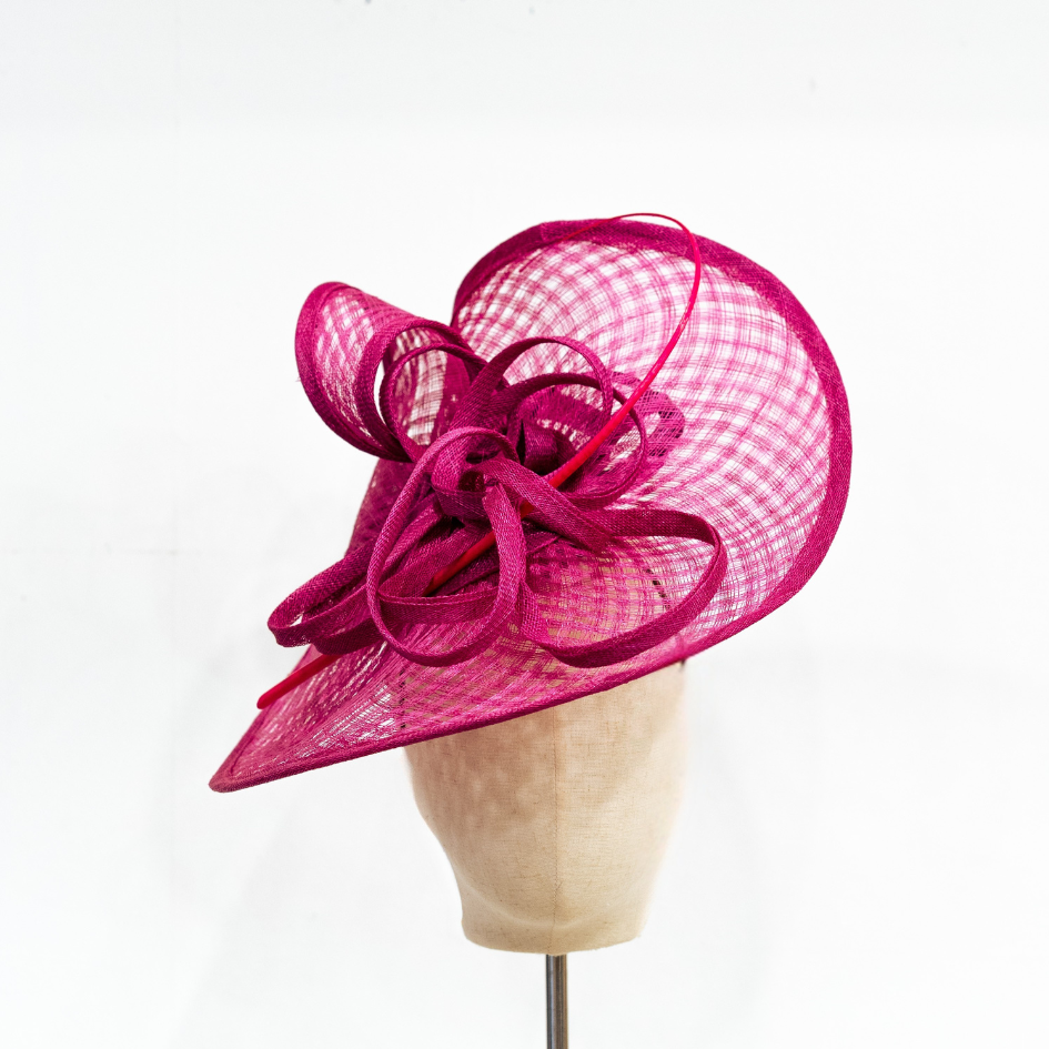 Rosie Raspberry Sculptural Headpiece | Isabella Josie