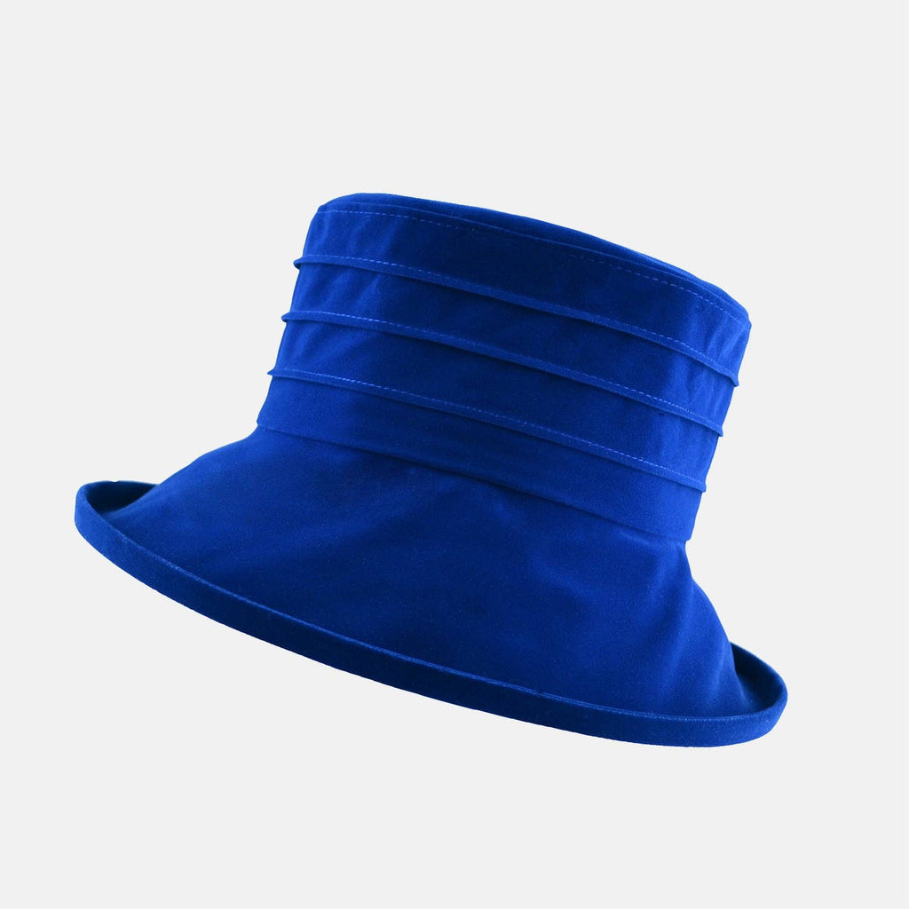 Water Resistant Ladies Velour Pin tuck Packable Hat
