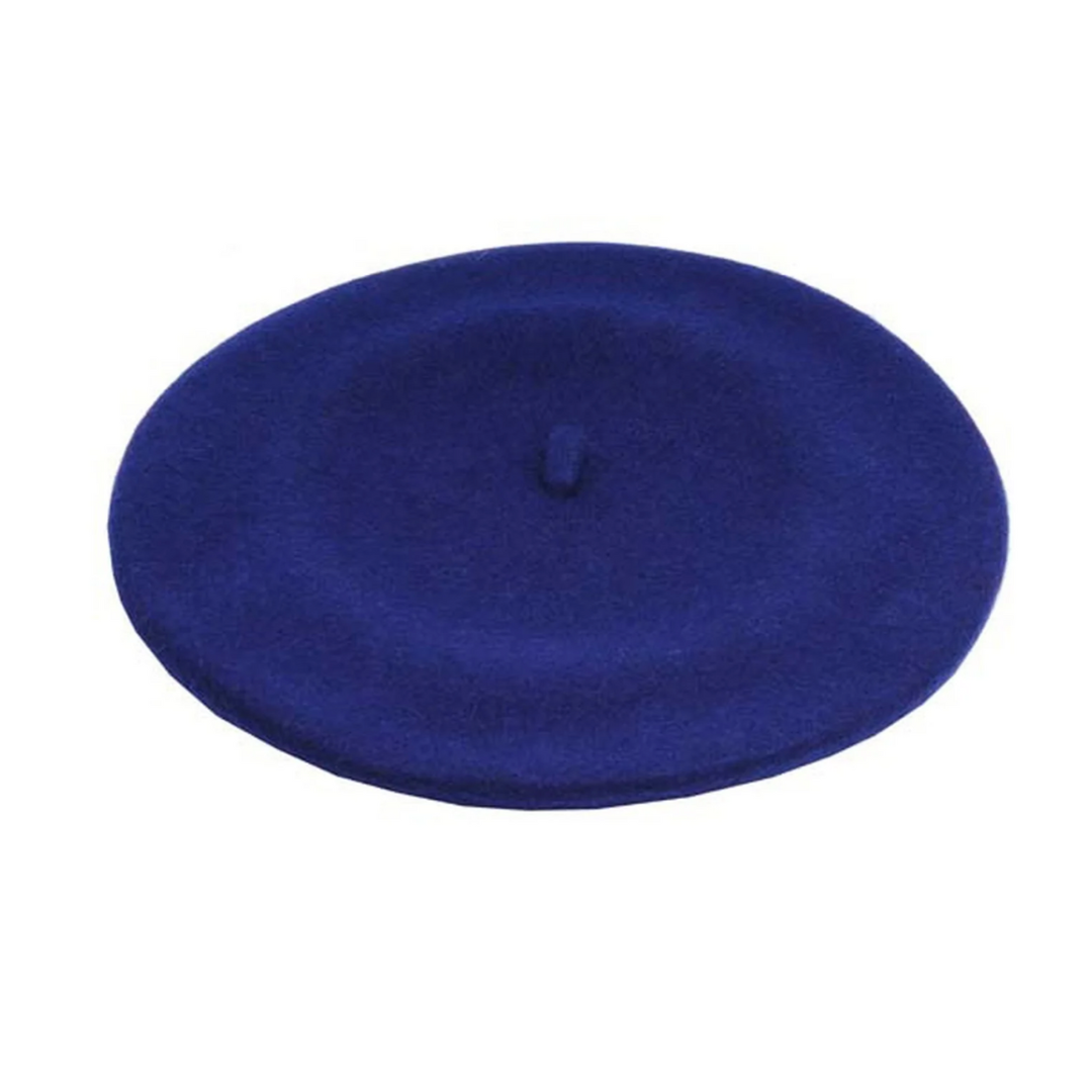 Royal Blue Wool Felt Beret ideal for Goodwood Revival from Sussex Hats by Isabella Josie Arundel