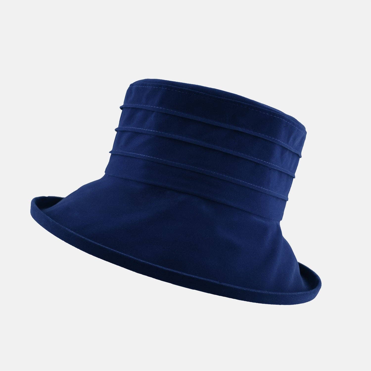 Water Resistant Ladies Velour Pin tuck Packable Hat